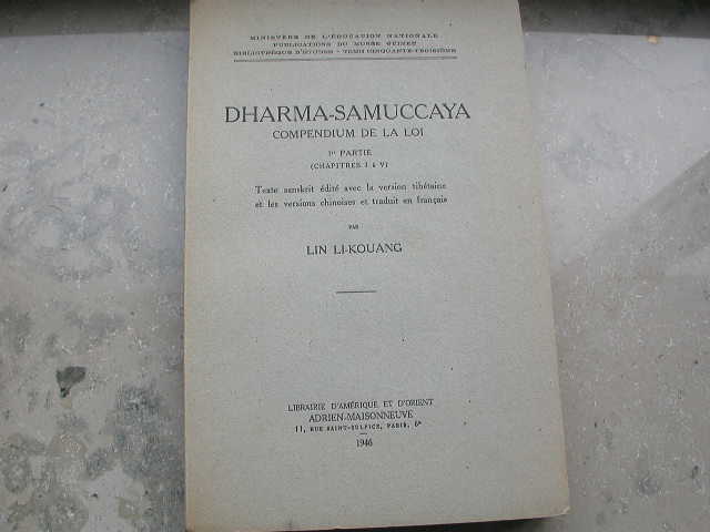 Li-Kouang Dharma-Samuccaya, compendium de la loi