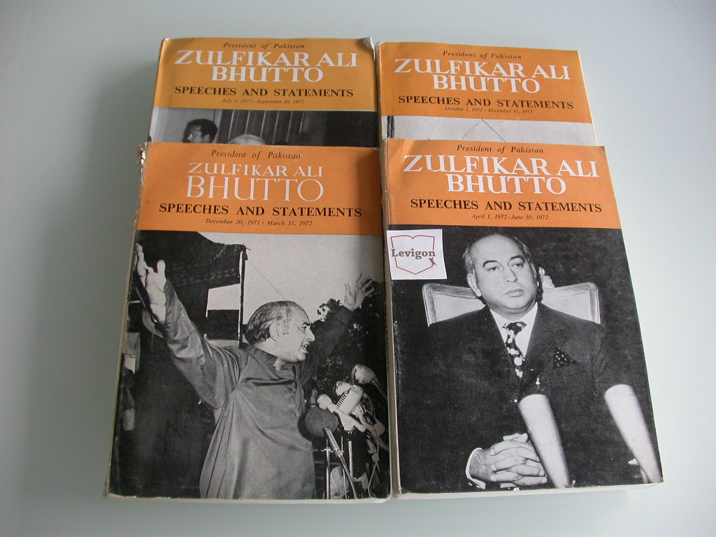 Bhutto Speeches and statements (4 vol)