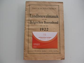 Landbouwalmanak van den Belgischen Boerenbond 1922